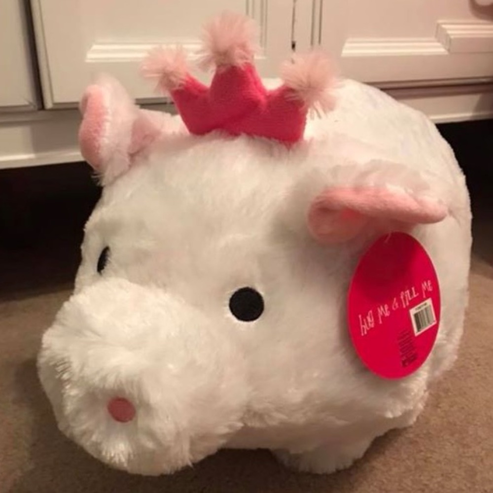 Jumbo plush piggy bank
